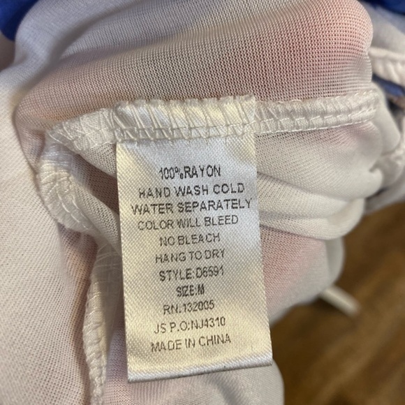 Entro Blue and White Floral Midi‎ Dress - Picture 8 of 11